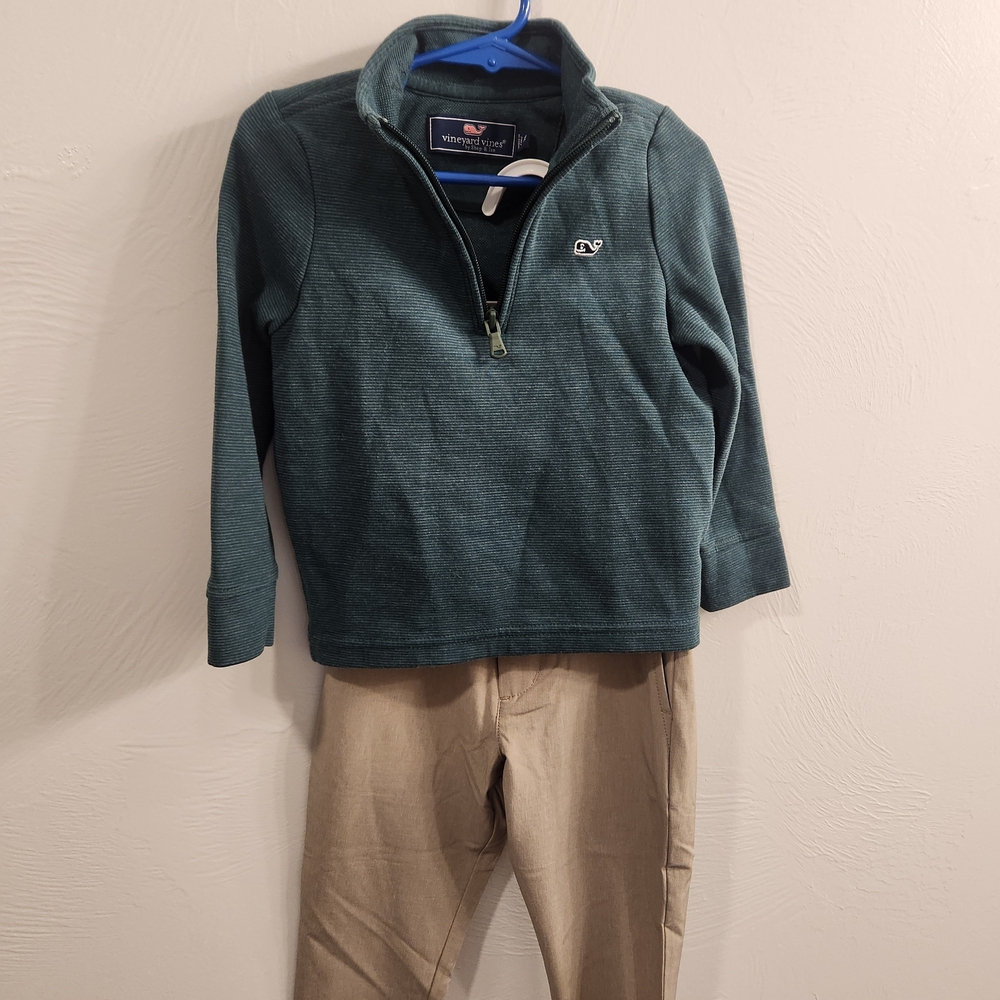 Vineyard Vines Kids Teal Zip-Up Jacket